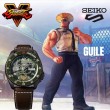 Seiko 5 Sports Street Fighter SRPF21K1 Guile Indestructible Fortress Brown Leather Strap LIMITED EDITION